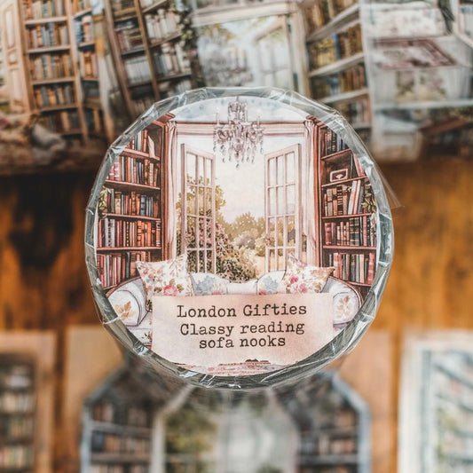 London Gifties_ Classy reading sofa nooks 3D Gloss Kiss Cut PET Tape 10m[1Loop] LG 482