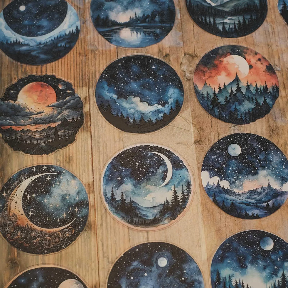 London Gifties_ Celestial night stars 3D Gloss Kiss Cut PET Tape 10m[Whole] LG 452