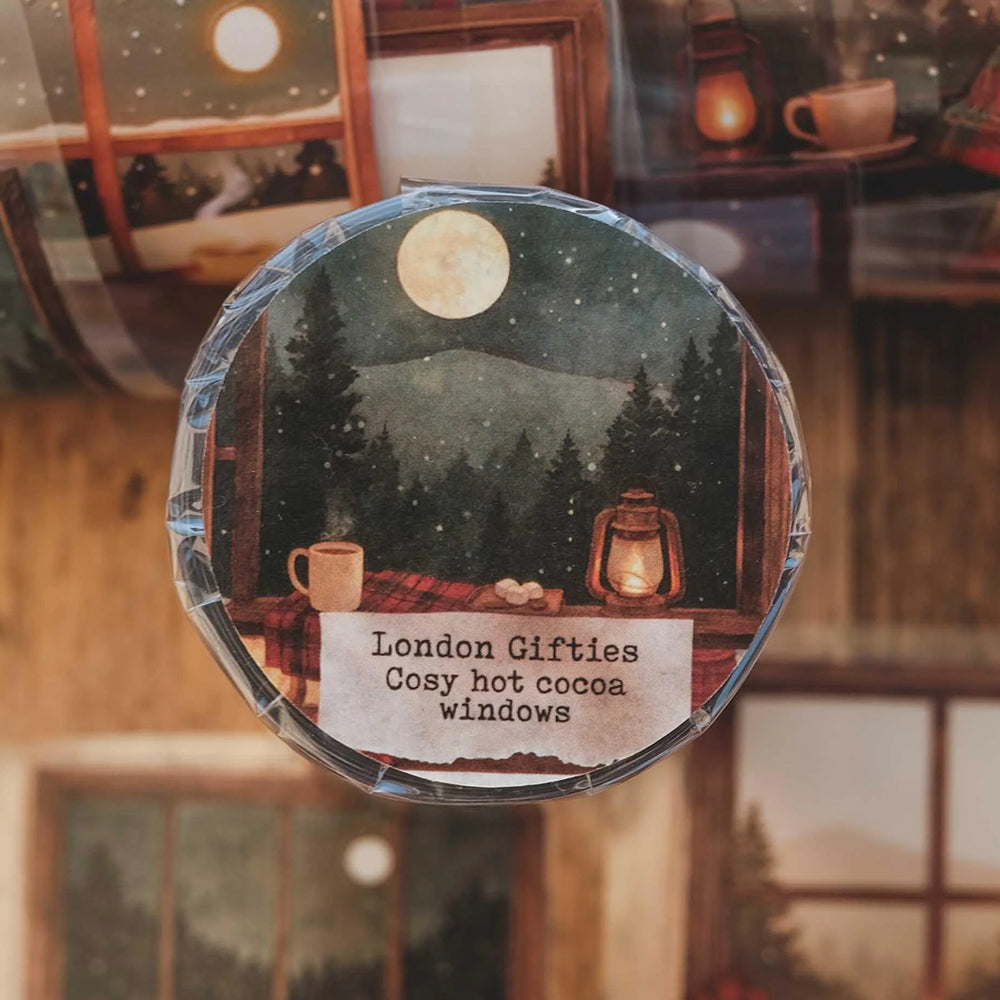 London Gifties_ Cosy hot cocoa windows 3D Gloss Kiss Cut PET Tape 10m[1Loop] LG 441
