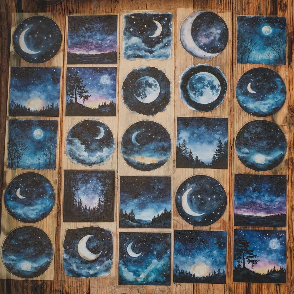 London Gifties_ The moon, the stars.3D Gloss Kiss Cut PET Tape 10m[1Loop] LG 440