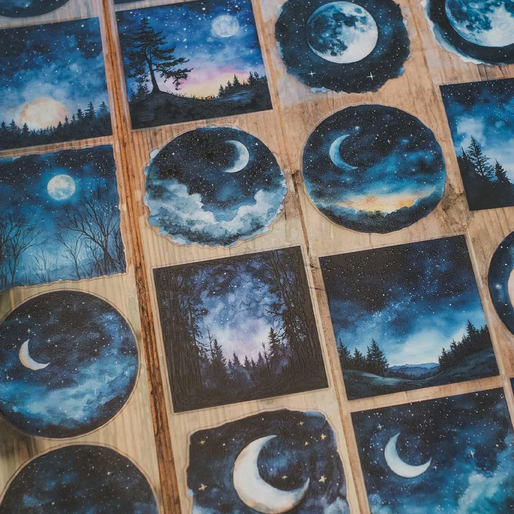 London Gifties_ The moon, the stars.3D Gloss Kiss Cut PET Tape 10m[1Loop] LG 440