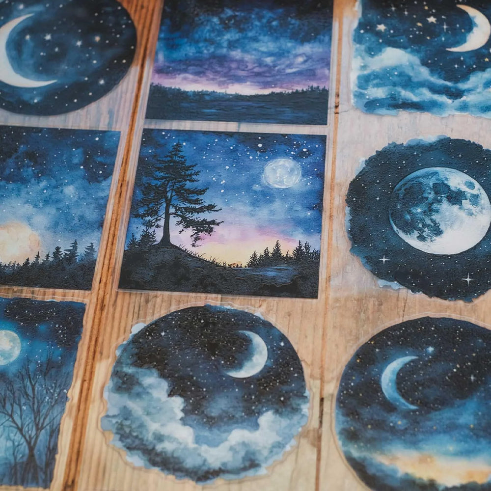 London Gifties_ The moon, the stars.3D Gloss Kiss Cut PET Tape 10m[1Loop] LG 440