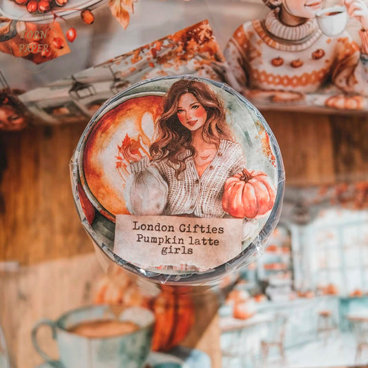London Gifties_ Pumpkin latte girls 3D Gloss PET Tape 10m[1Loop] LG 328