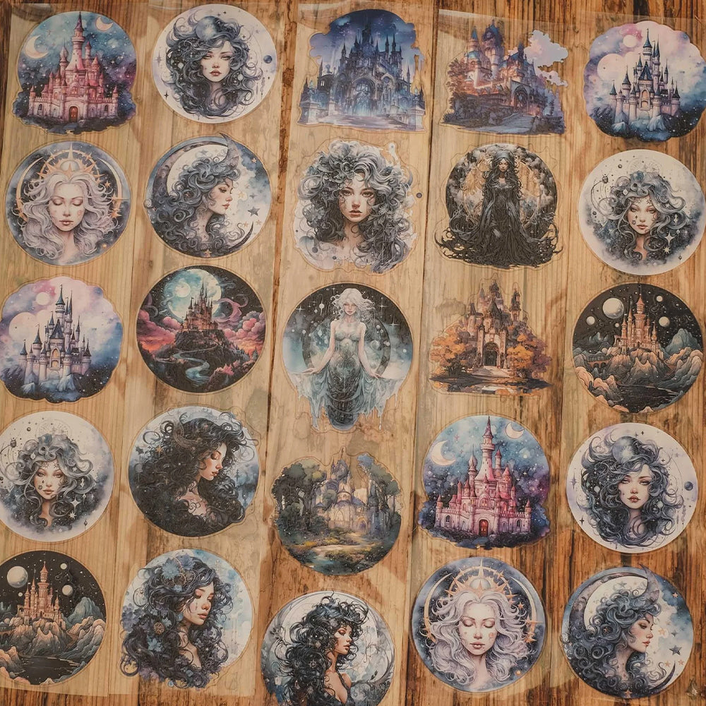 London Gifties_ Celestial princess & her castle 3D Gloss Kiss Cut PET Tape 1Loop 125cm[1Loop] LG 533