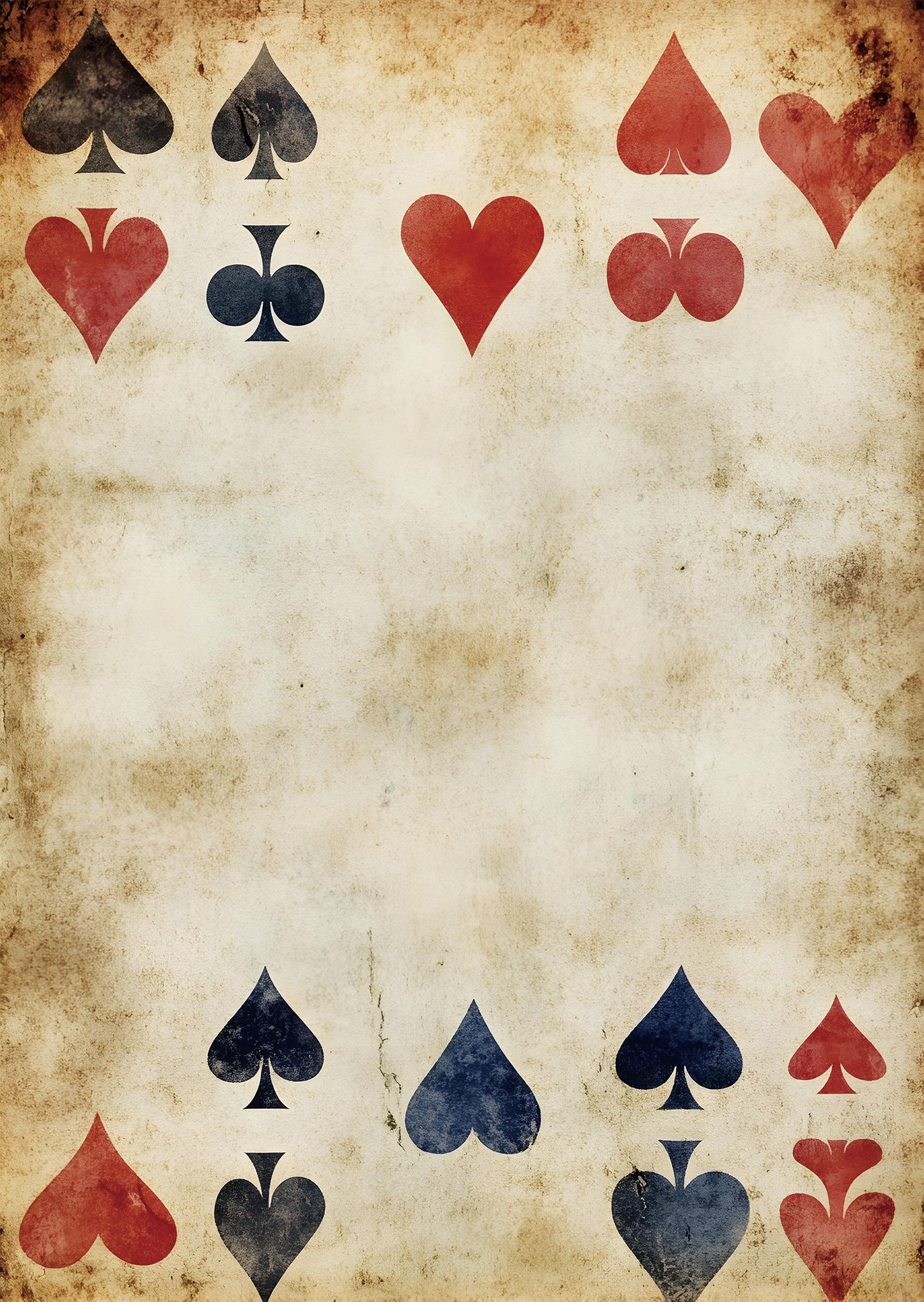 Torn Paper Scrapbooking Papers The Queen's Deck TPB-031