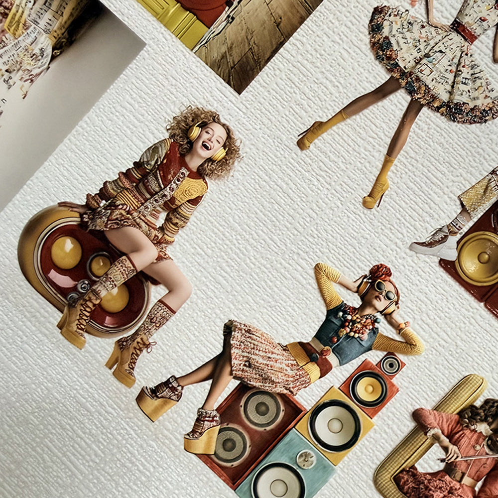 Torn Paper_ La La Melody Town 3D Print PET Tape 200cm TPM 101[1Loop]