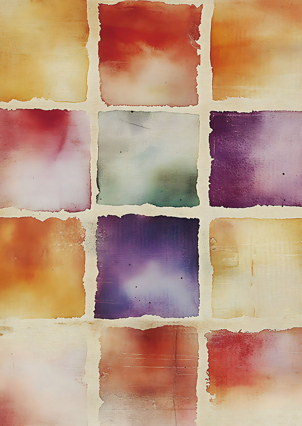 Torn Paper Scrapbooking Papers Color Theory TPB-027