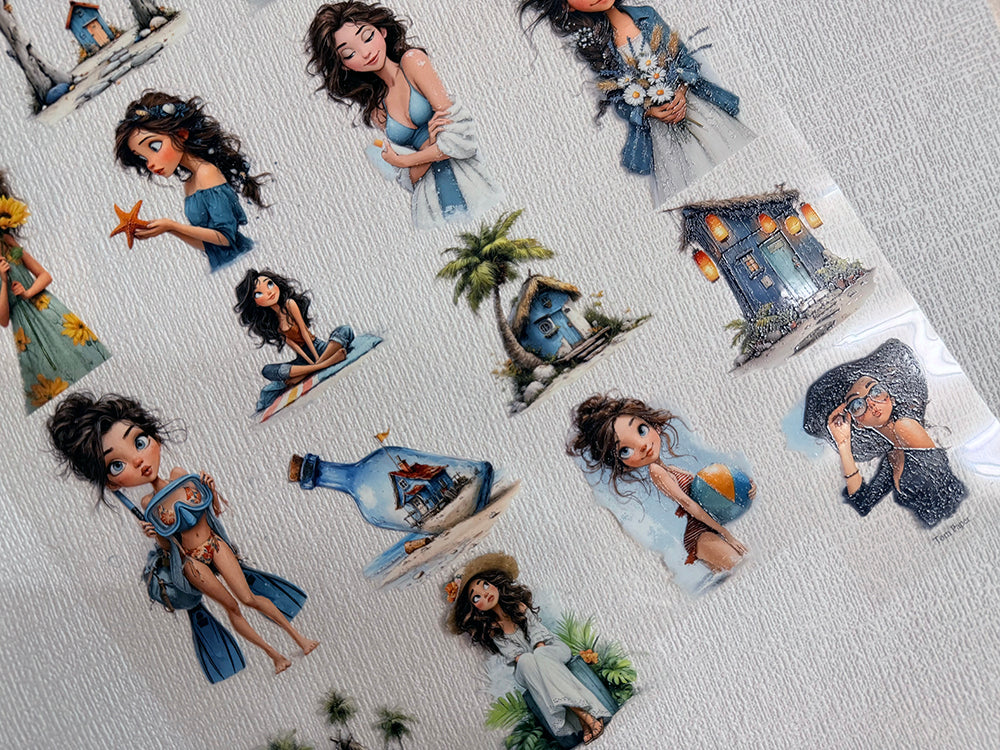 Torn Paper_ Sweet Summer Moments 3D Print PET Tape 200cm TPM 097[1Loop]