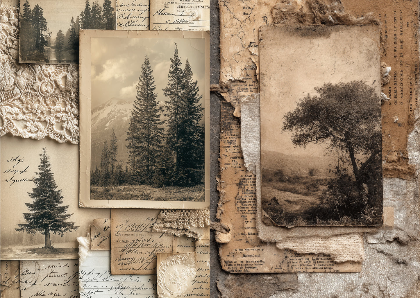 Torn Paper Scrapbooking Papers Timeless Paper Fragments TPB-012
