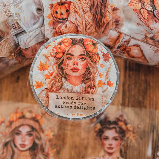 London Gifties_ Ready for autumn delights KISS CUT 3D Gloss PET Tape 10m[Whole] LG 318