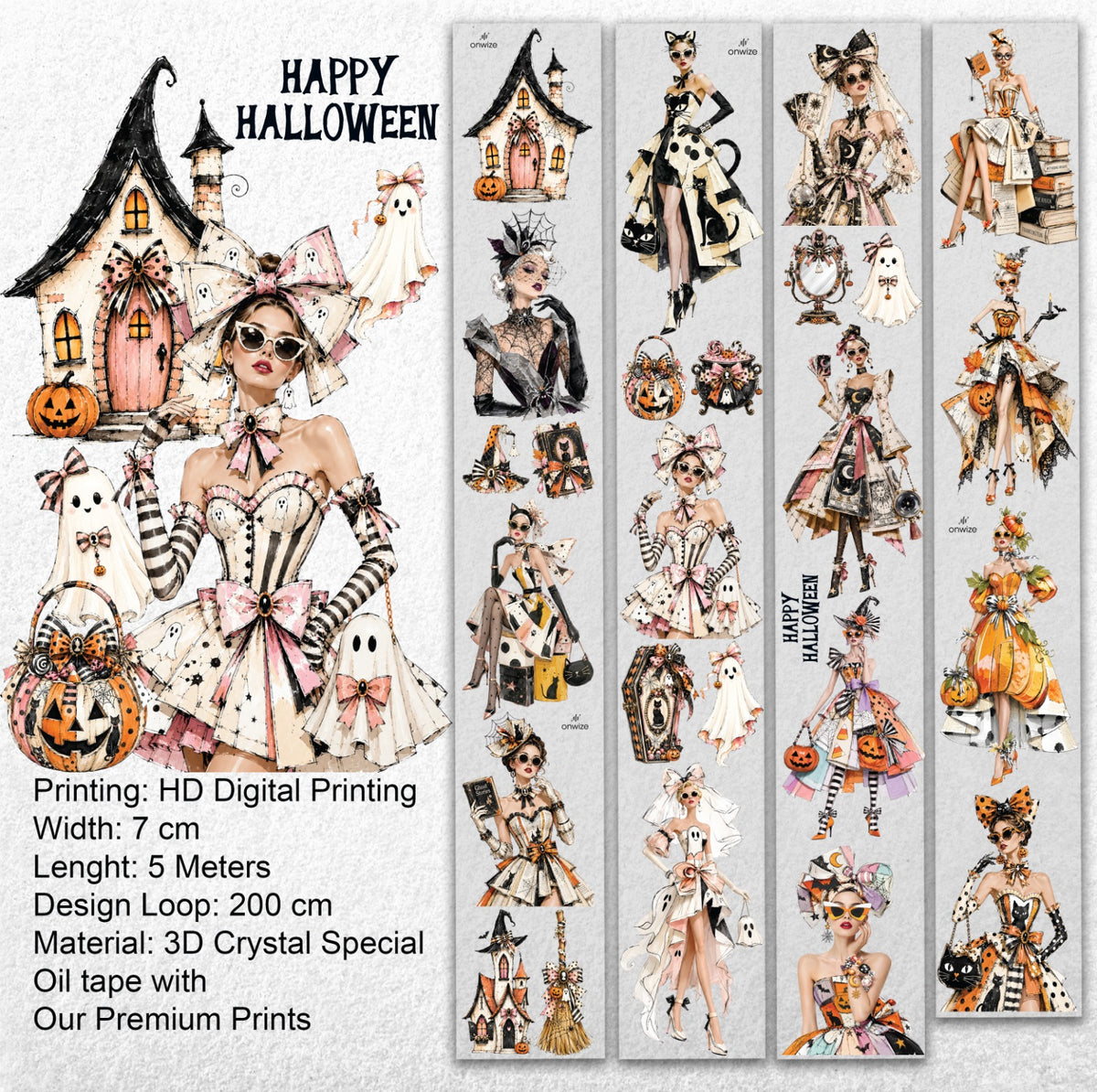 Onwize_ Journal Supplies Halloween Chic 3D Crystal Ink OW 260[1Loop]