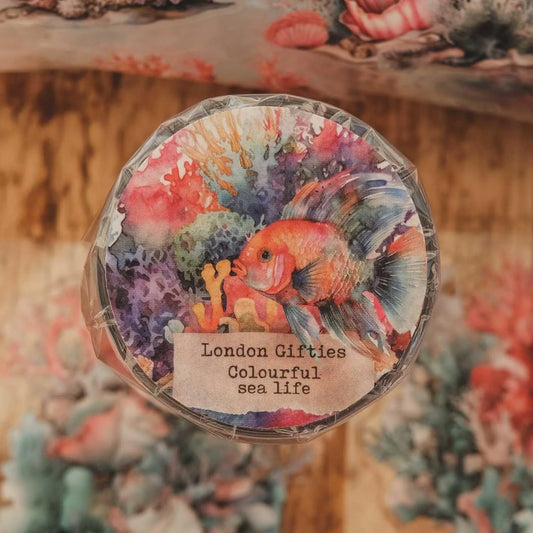 London Gifties_ Colourful seal life 3D Gloss Kiss Cut PET Tape 1Loop 125cm[1Loop] LG 551