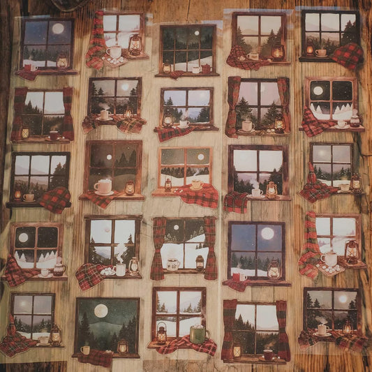 London Gifties_ Cosy hot cocoa windows 3D Gloss Kiss Cut PET Tape 10m[1Loop] LG 441