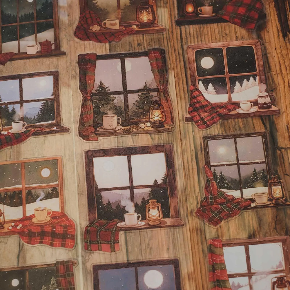 London Gifties_ Cosy hot cocoa windows 3D Gloss Kiss Cut PET Tape 10m[1Loop] LG 441
