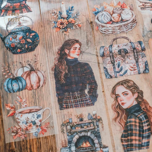 London Gifties_ Highlands cottage in autumn 3D Gloss PET Tape 10m[1Loop] LG 333