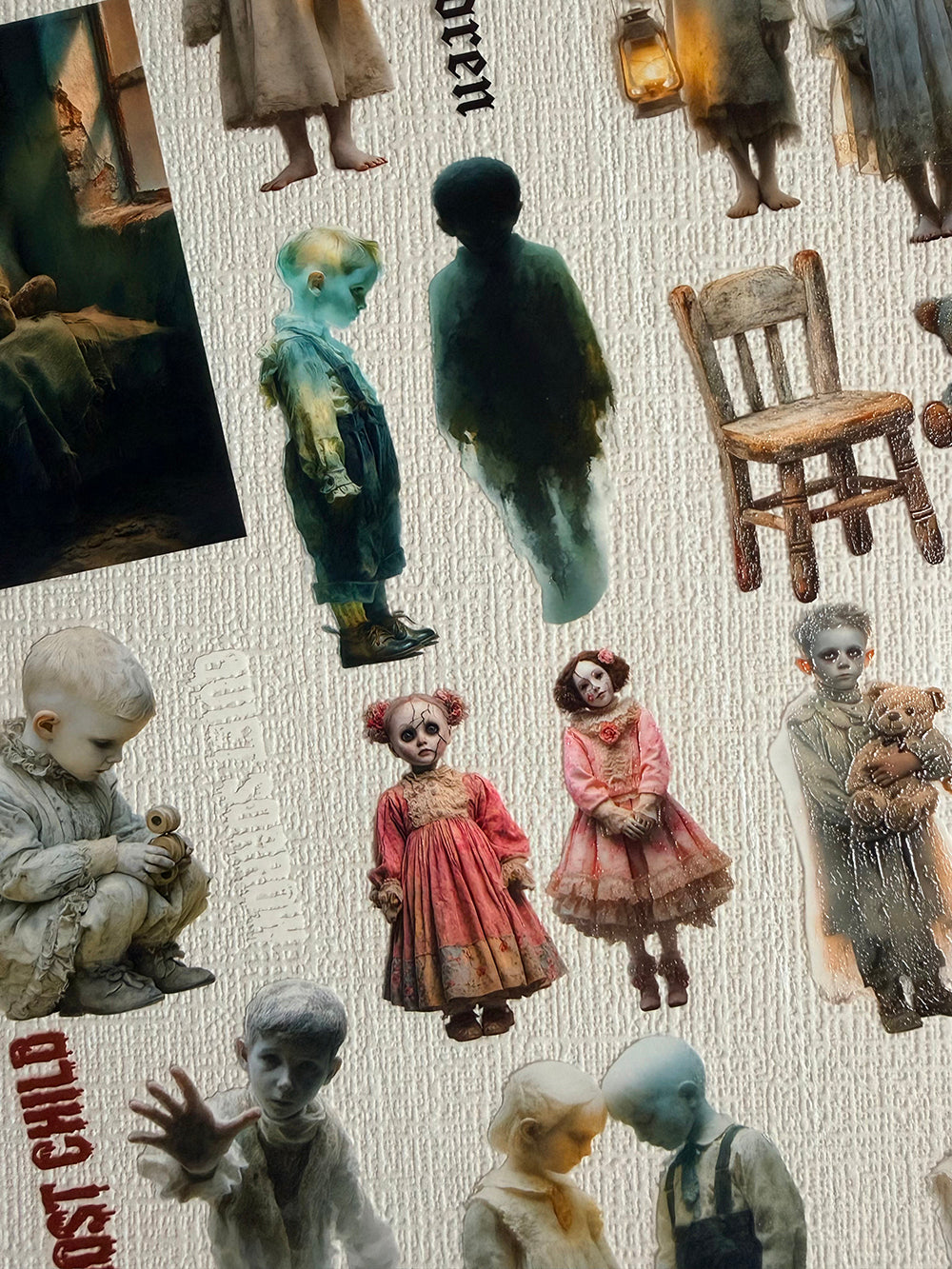 Torn Paper_ Pale Souls & Silent Eyes 3D Print PET Tape 200cm TPM 096[1Loop]