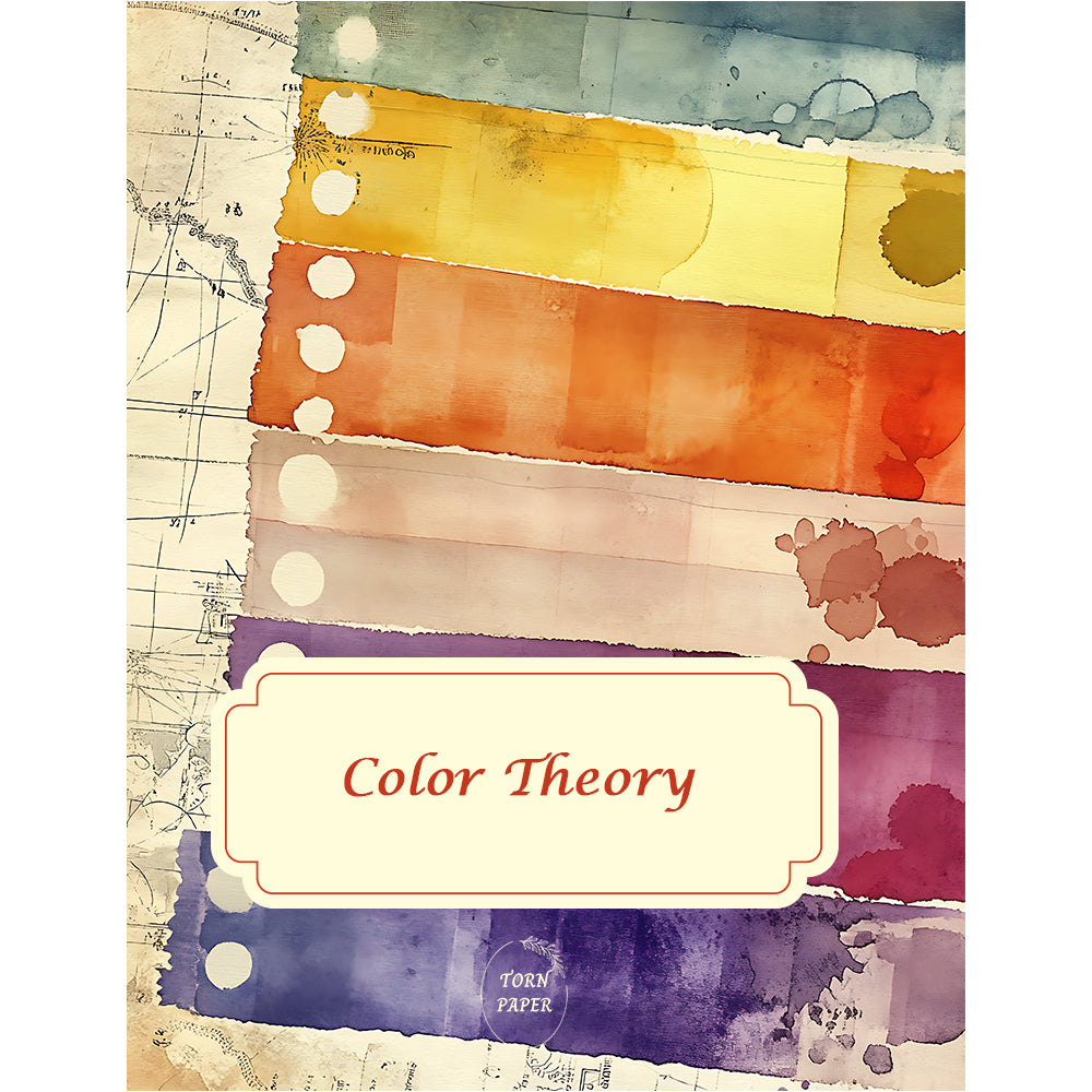 Torn Paper Scrapbooking Papers Color Theory TPB-027