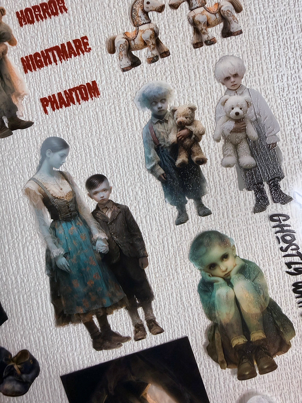 Torn Paper_ Pale Souls & Silent Eyes 3D Print PET Tape 200cm TPM 096[1Loop]