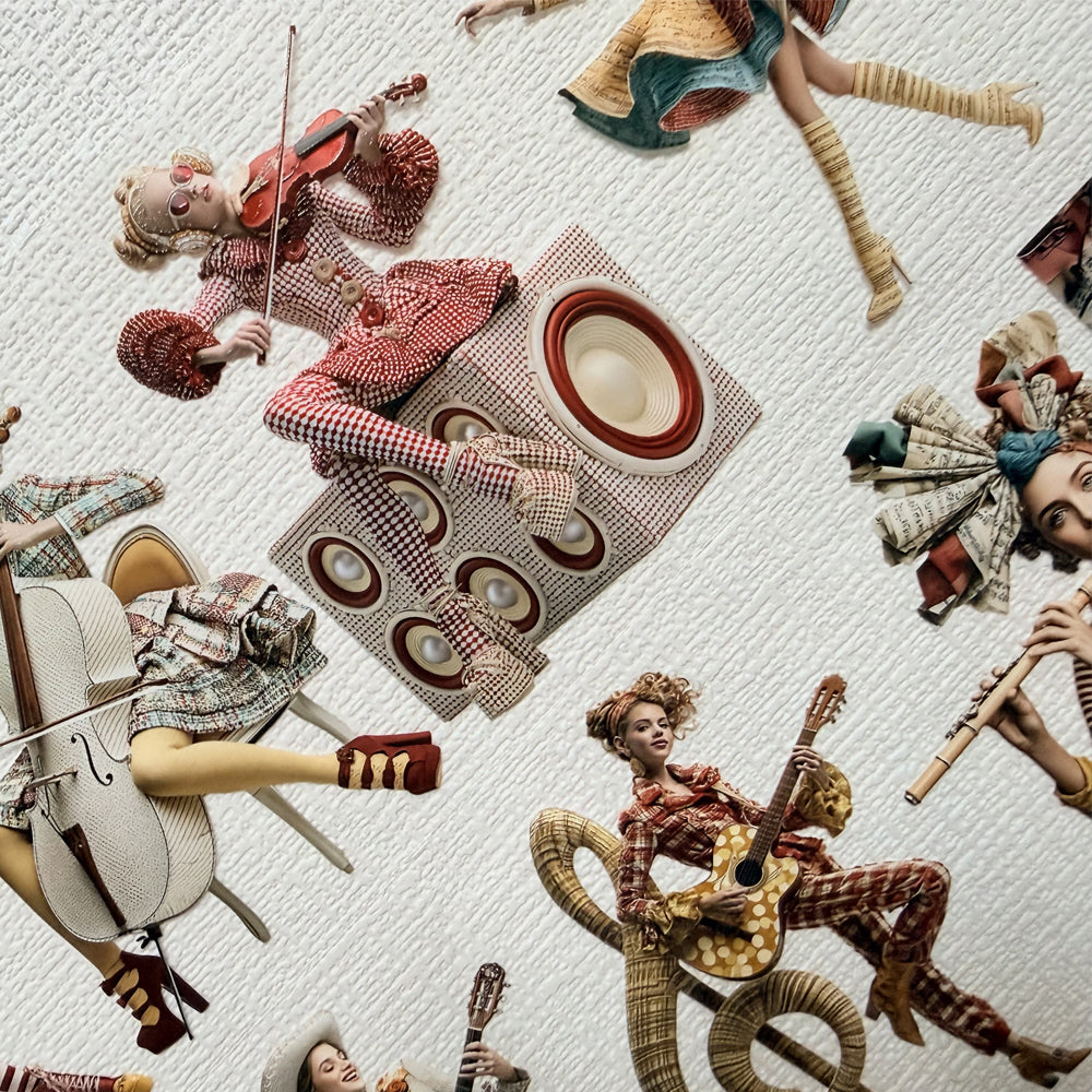 Torn Paper_ La La Melody Town 3D Print PET Tape 200cm TPM 101[1Loop]