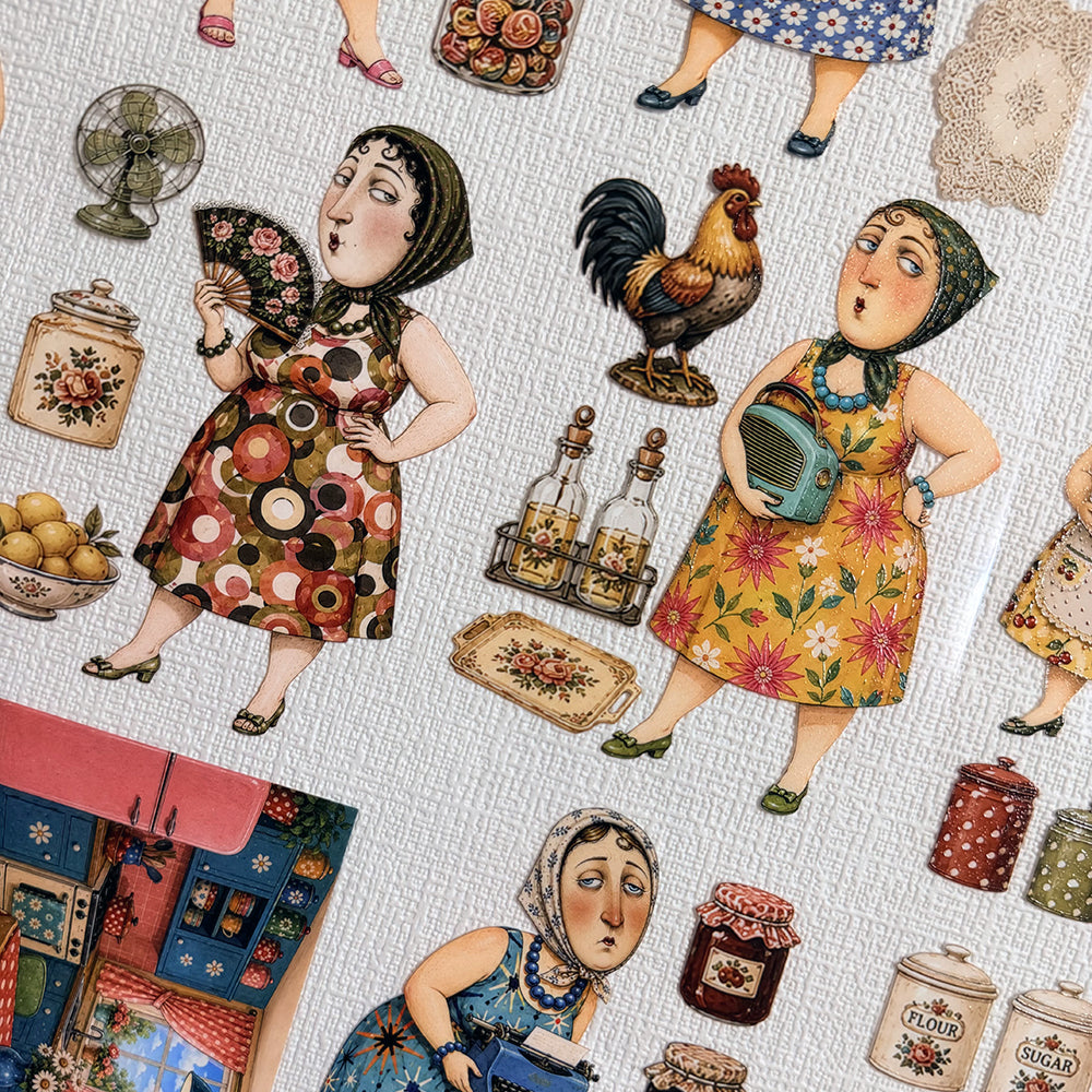 Torn Paper_ The Chatty European Ladies 3D Print PET Tape 200cm TPM 104[1Loop]
