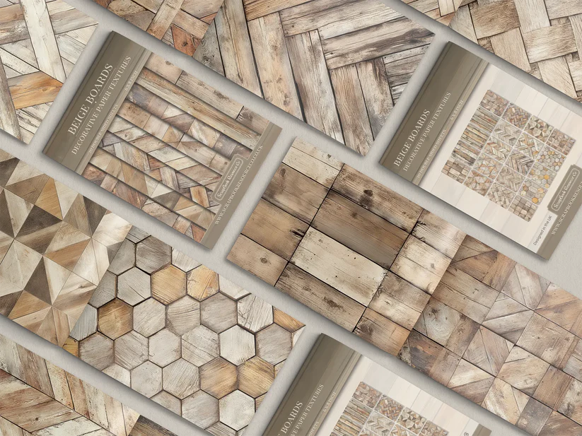 SBRC Decorative Paper Pad Beige Boards SR 089