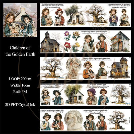 Torn Paper_ Children of the Golden Earth 3D Print PET Tape 200cm TPM 099[1Loop]