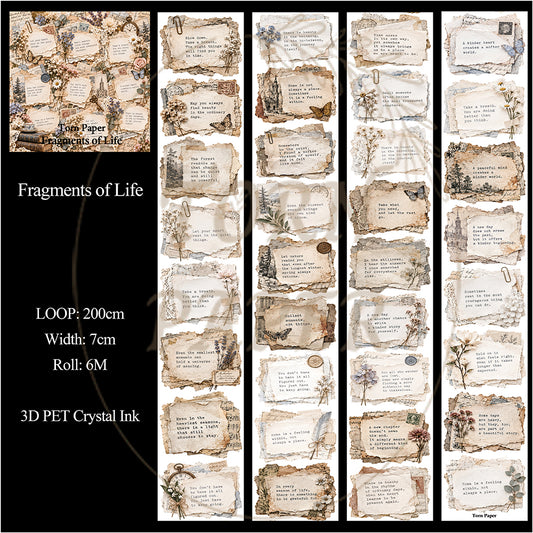 Torn Paper_ Fragments of Life 3D Print PET Tape 200cm TPM 126[1Loop]