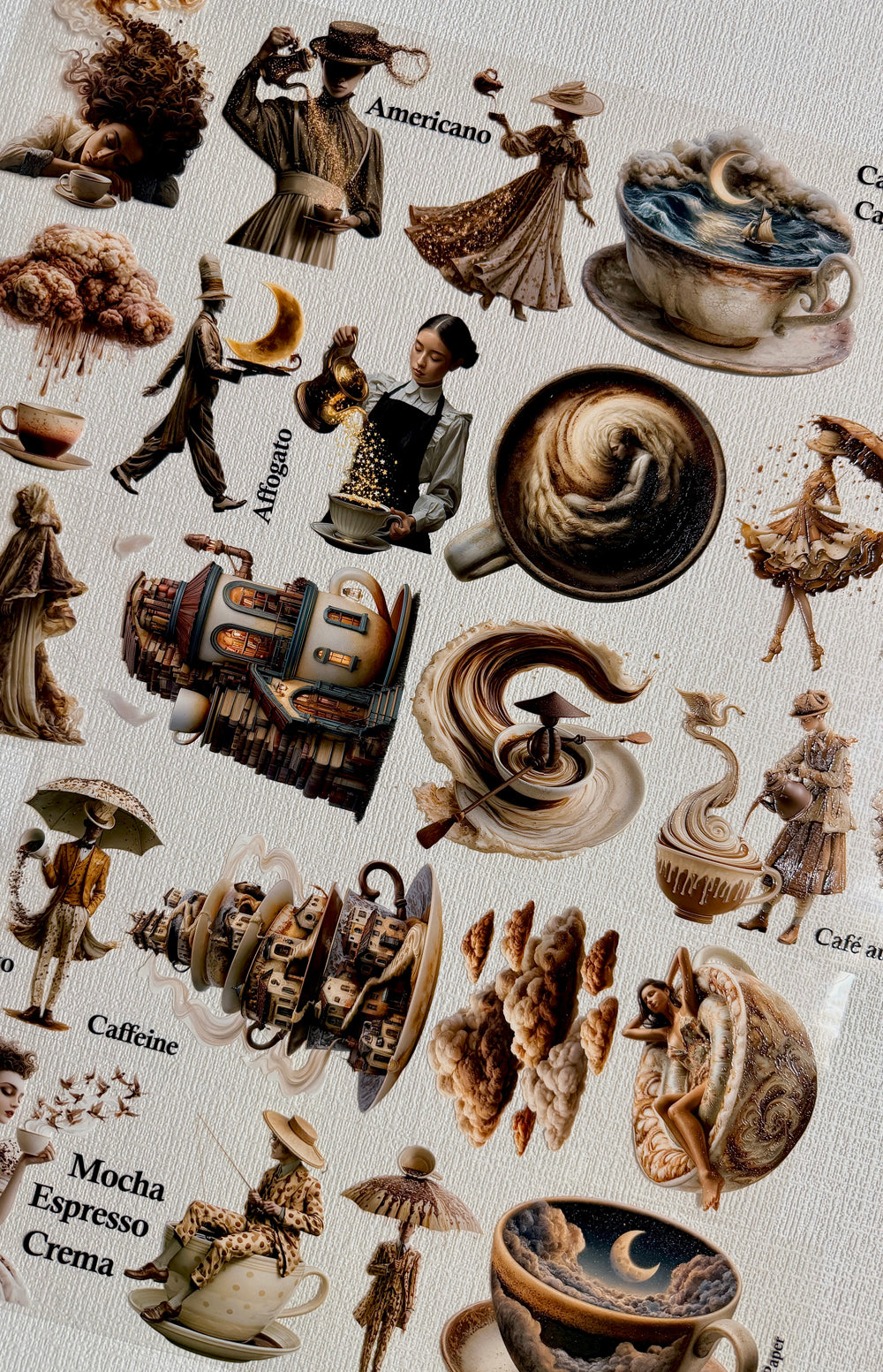 Torn Paper_ The Curious Coffee 3D Print PET Tape 6m TPM 134[Whole]