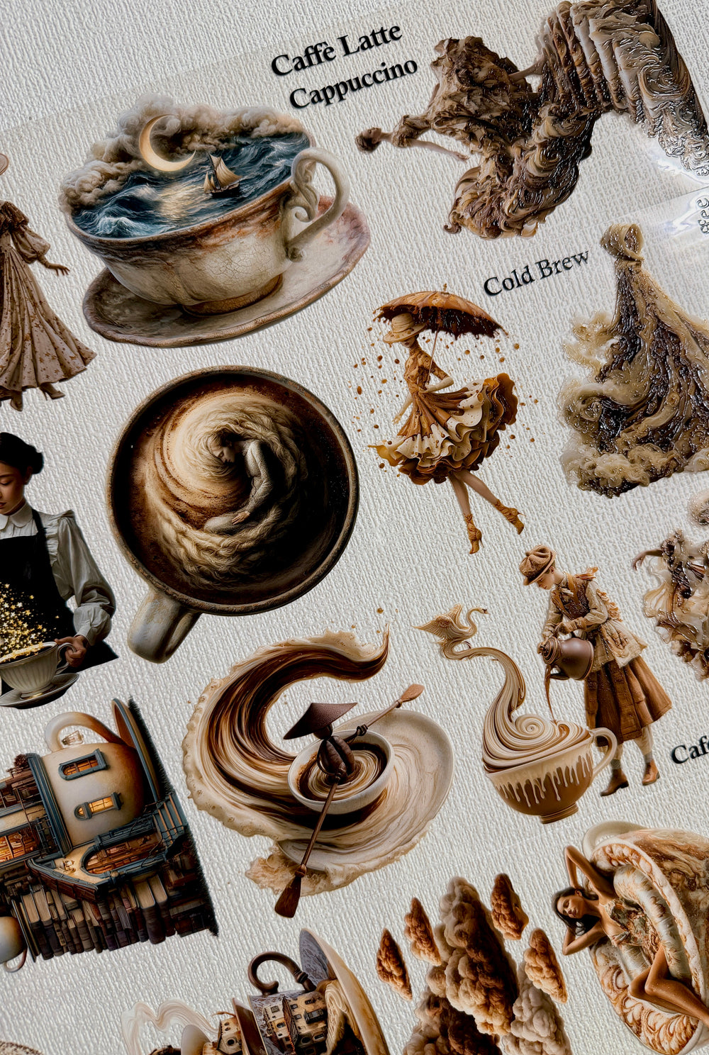 Torn Paper_ The Curious Coffee 3D Print PET Tape 6m TPM 134[Whole]