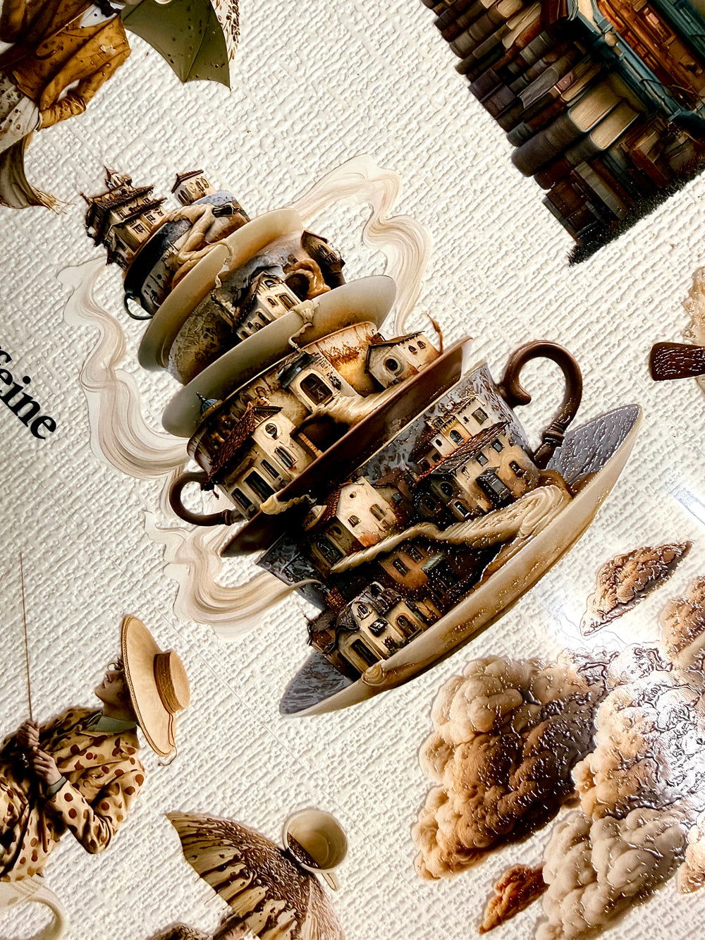 Torn Paper_ The Curious Coffee 3D Print PET Tape 6m TPM 134[Whole]