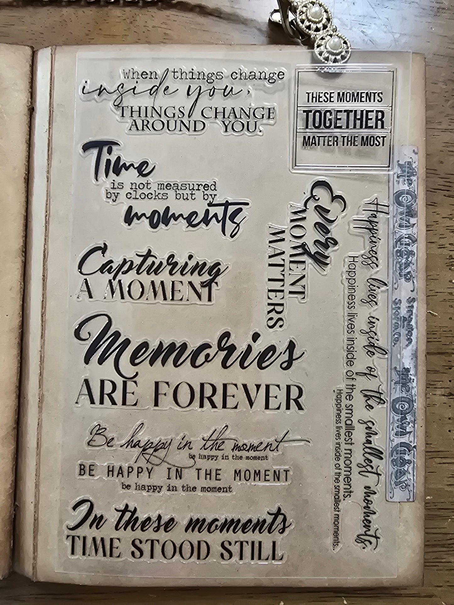 Torn Paper_ Sentimental Quotes 3D Print PET Stickerbook 10sheets TPM 041