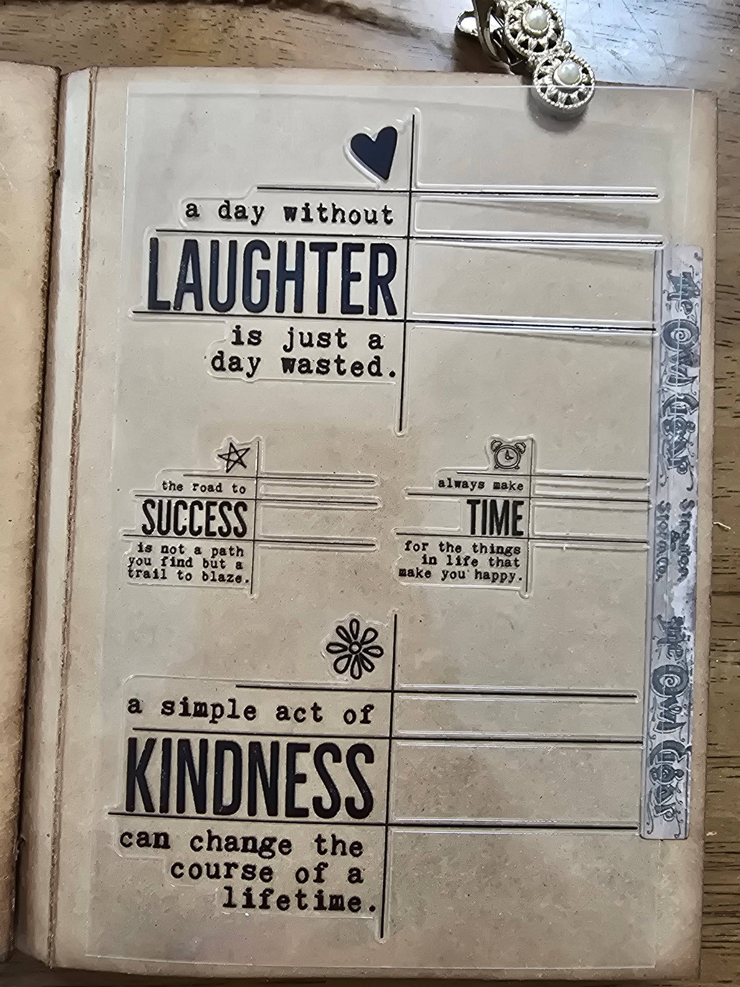 Torn Paper_ Sentimental Quotes 3D Print PET Stickerbook 10sheets TPM 041