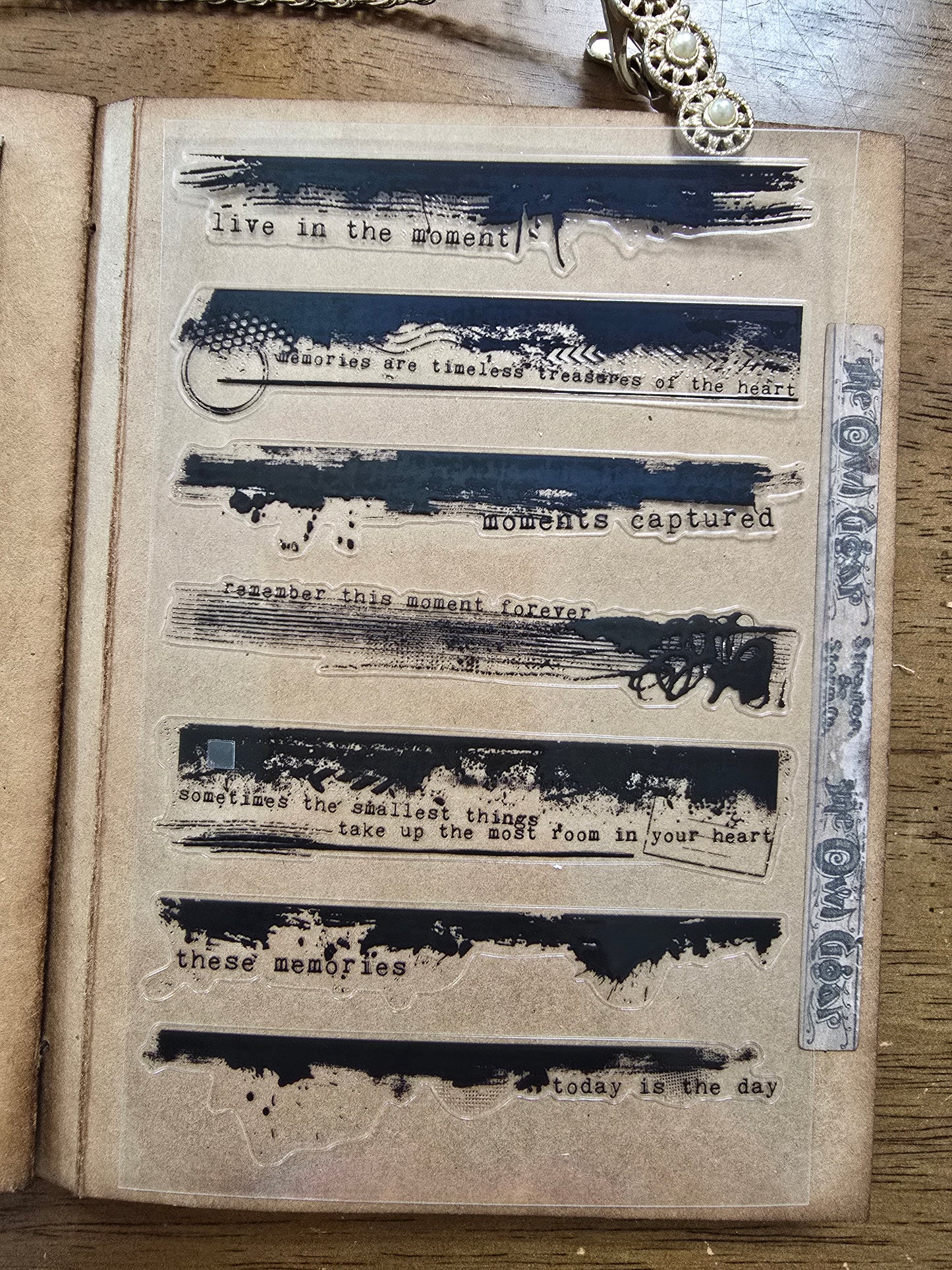 Torn Paper_ Sentimental Quotes 3D Print PET Stickerbook 10sheets TPM 041