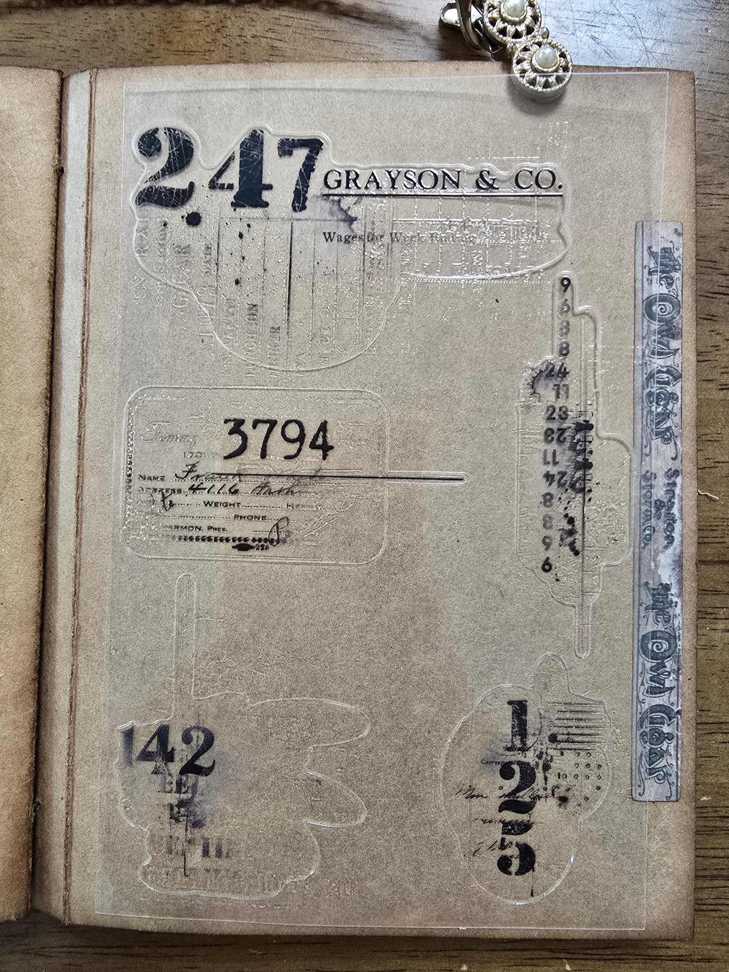 Torn Paper_ Sentimental Quotes 3D Print PET Stickerbook 10sheets TPM 041