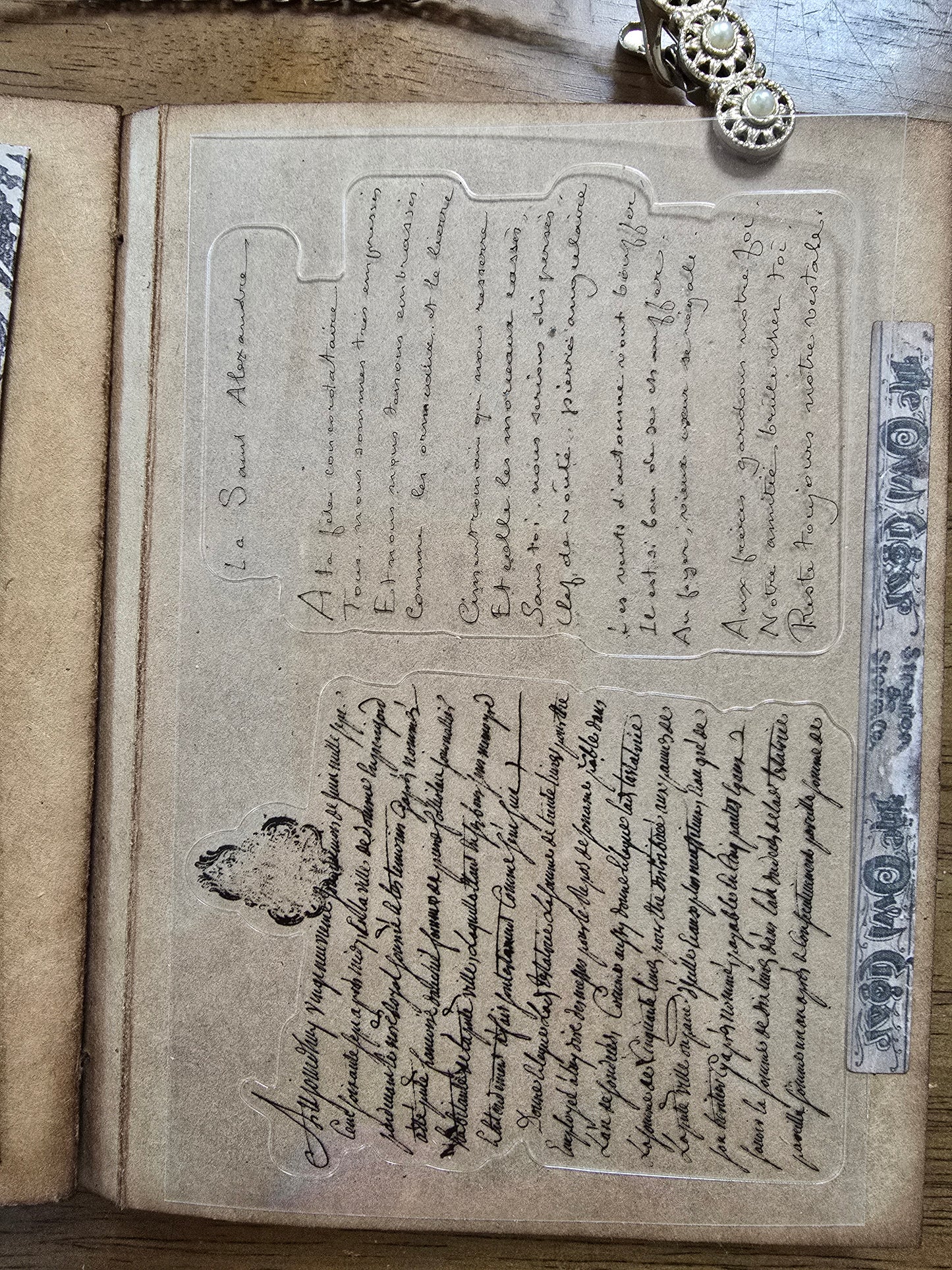 Torn Paper_ Sentimental Quotes 3D Print PET Stickerbook 10sheets TPM 041