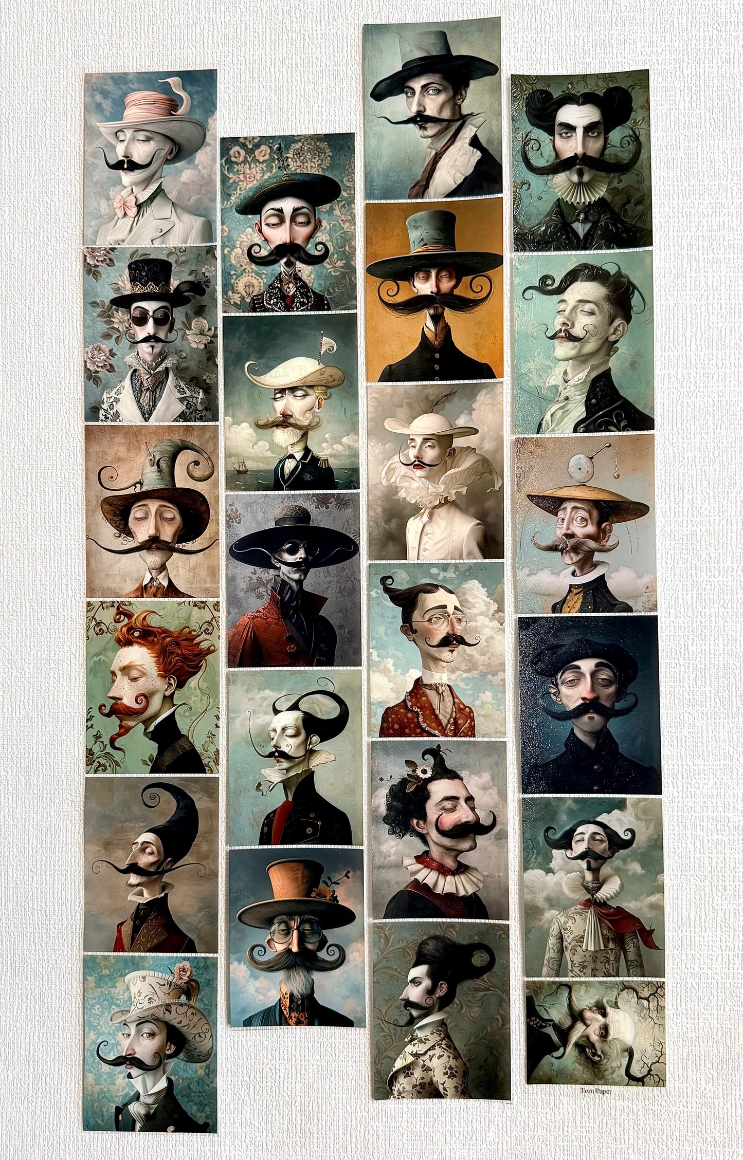 Torn Paper_ The Distinguished Mustache Club 3D Print PET Tape 6m TPM 080[Whole]