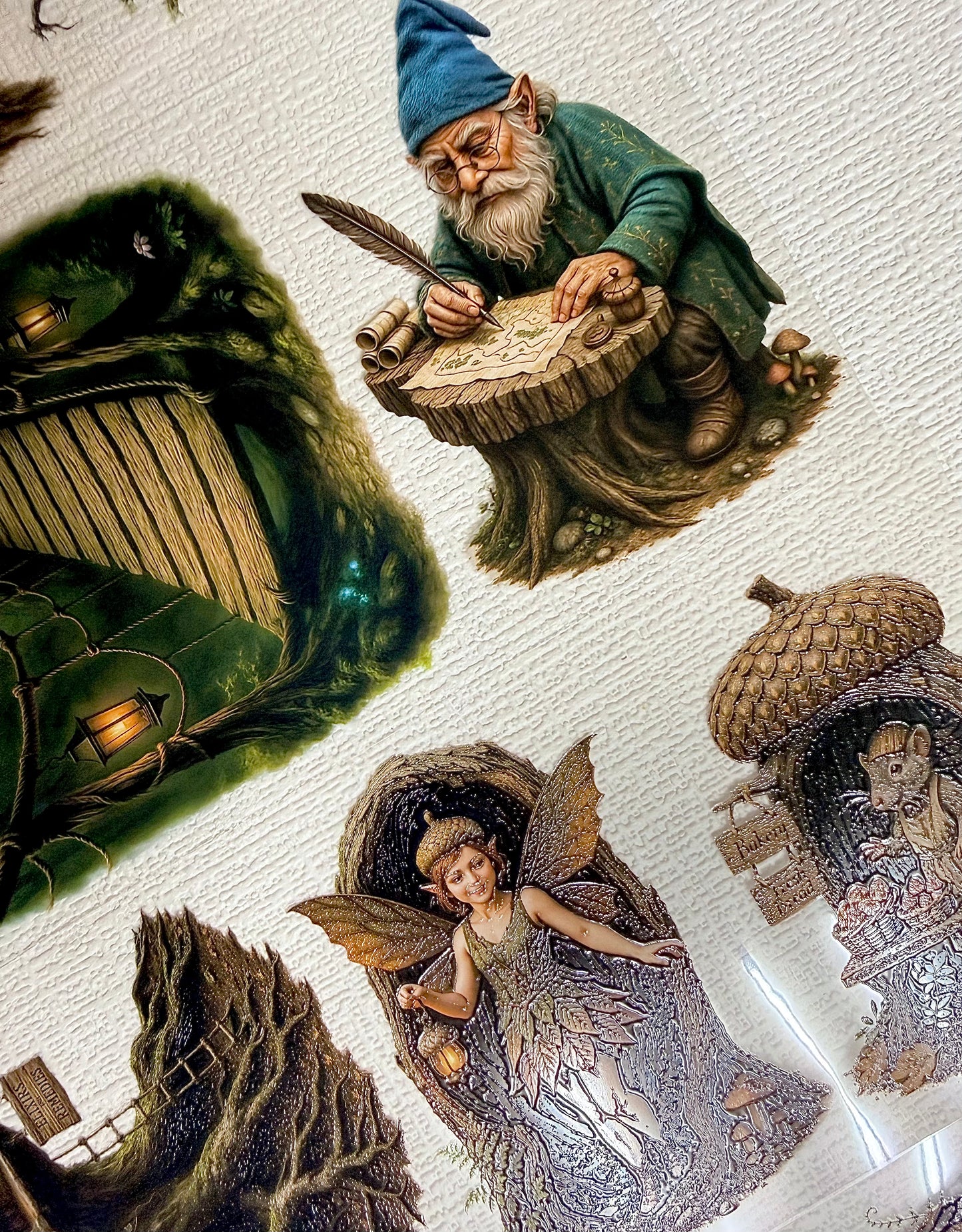 Torn Paper_ Little Gnomes of the Forest 3D Print PET Tape 200cm TPM 086[1Loop]