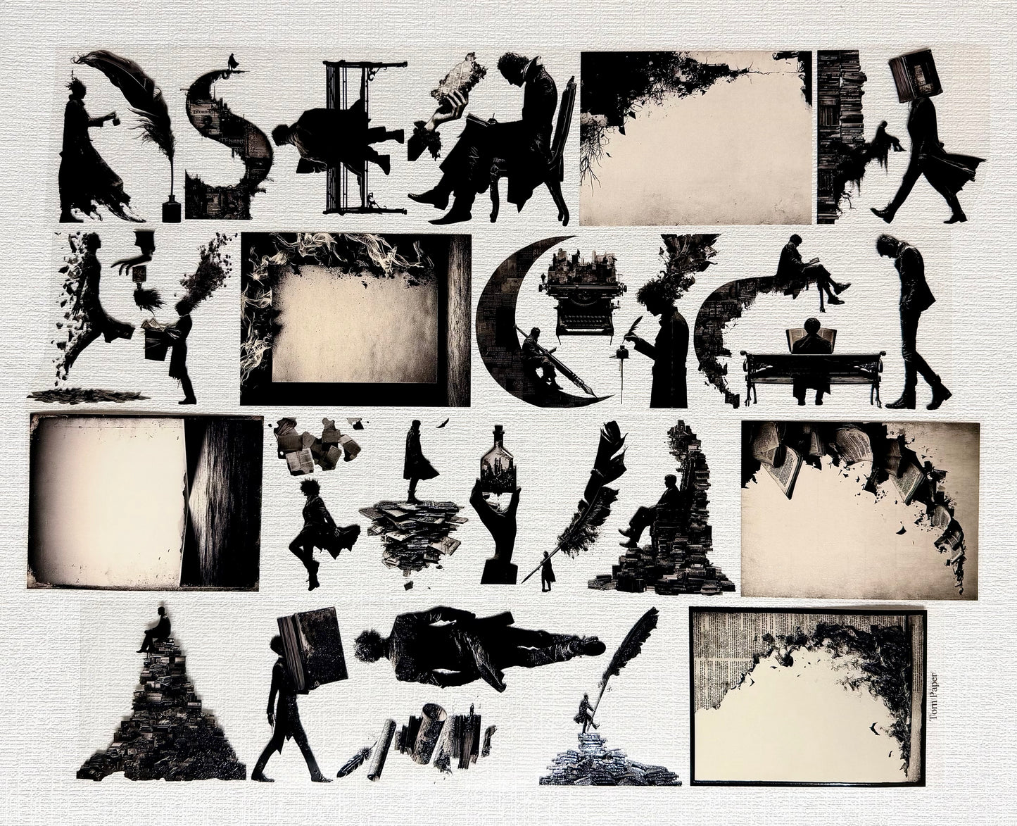 Torn Paper_ The Inked Silence 3D Print PET Tape 6m TPM 091[Whole]