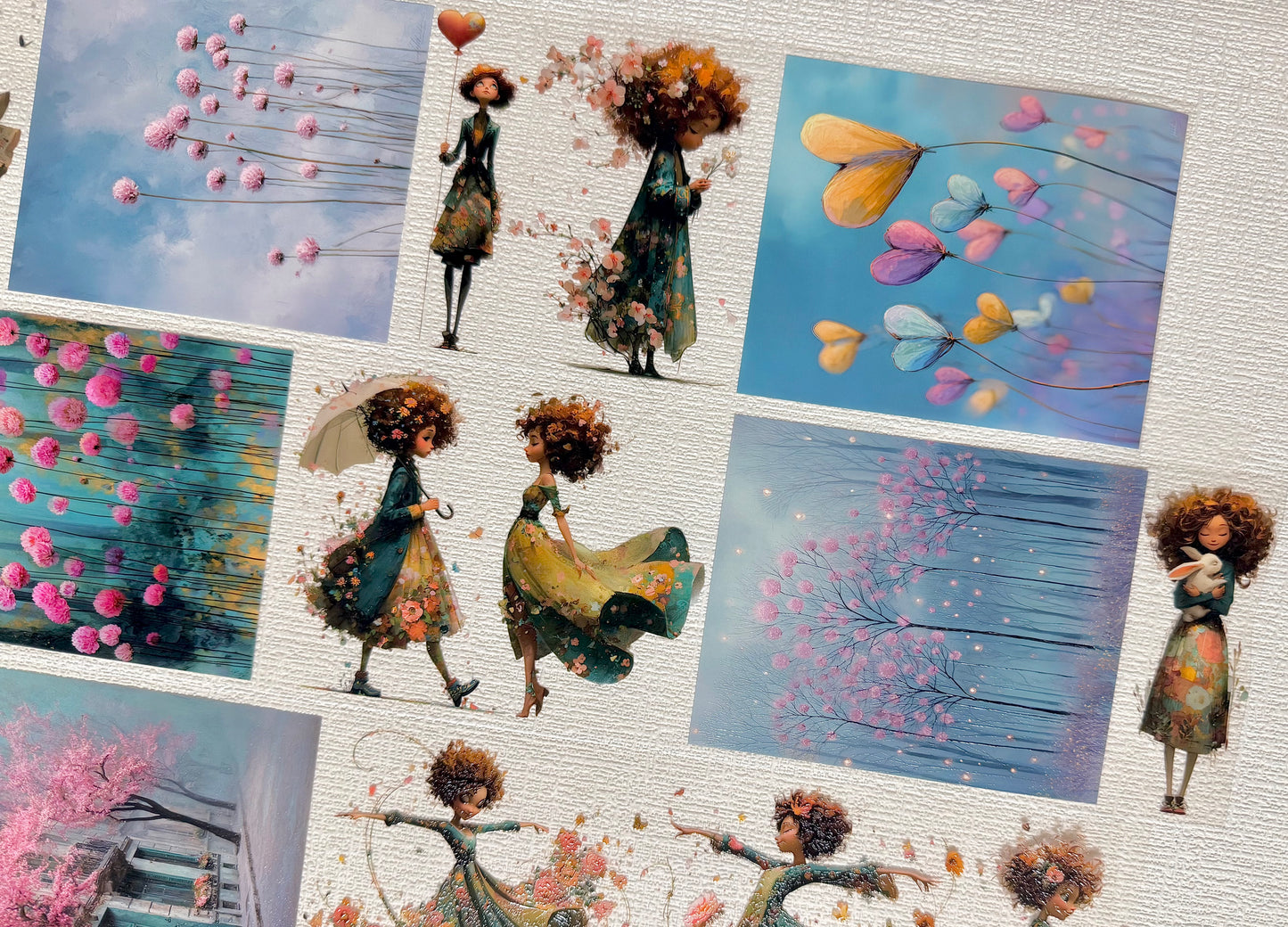 Torn Paper_ Petal Waltz Girls 3D Print PET Tape 6m TPM 087[Whole]