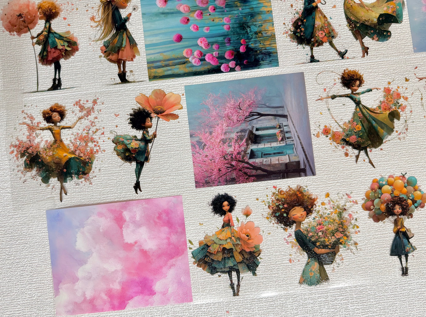 Torn Paper_ Petal Waltz Girls 3D Print PET Tape 6m TPM 087[Whole]