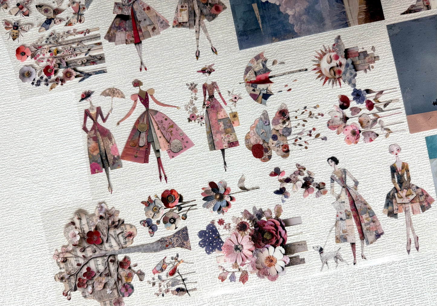 Torn Paper_ The Ladies of Paper Garden 3D Print PET Tape 6m TPM 092[Whole]