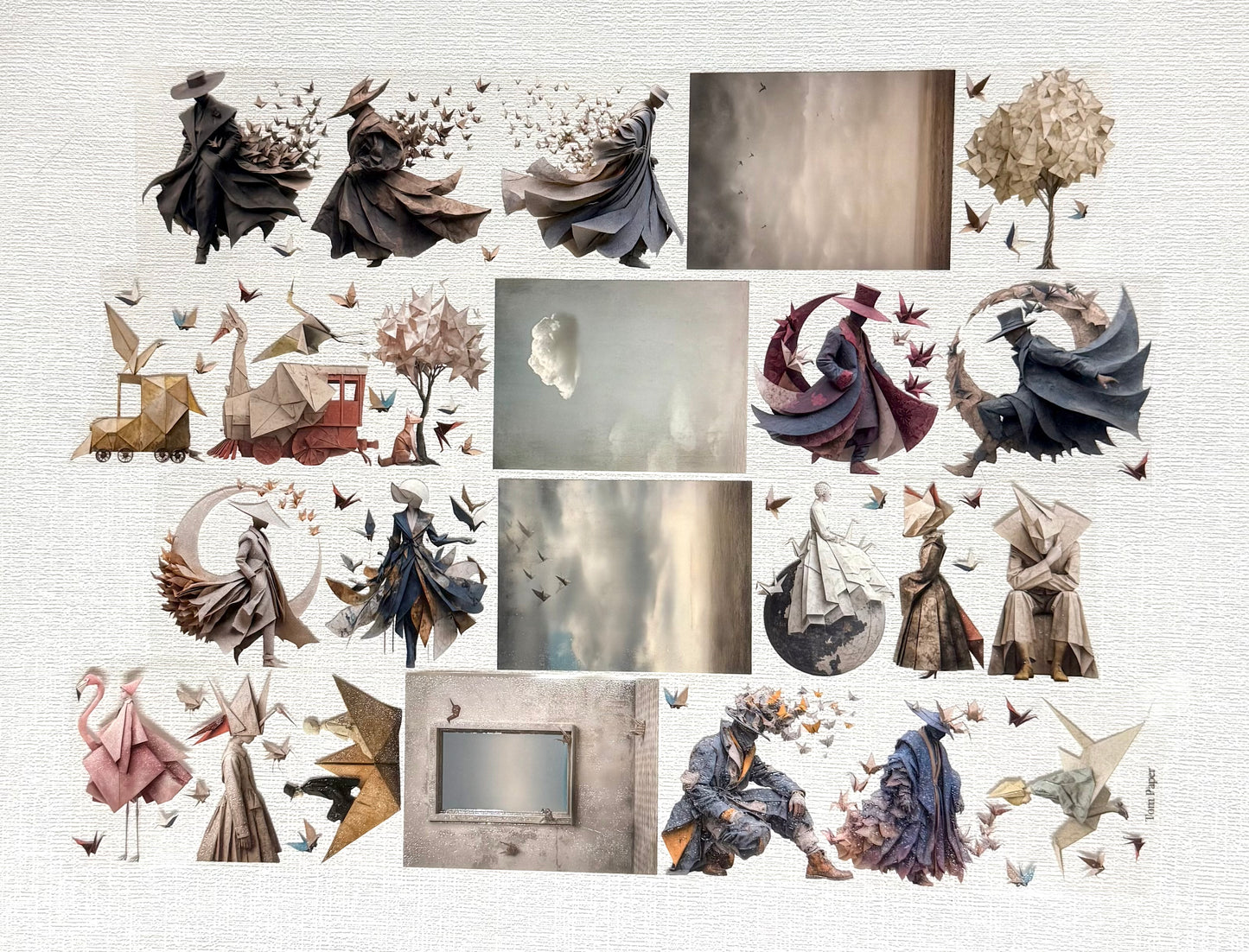 Torn Paper_ Silhouettes of the Fold 3D Print PET Tape 200cm TPM 088[1Loop]