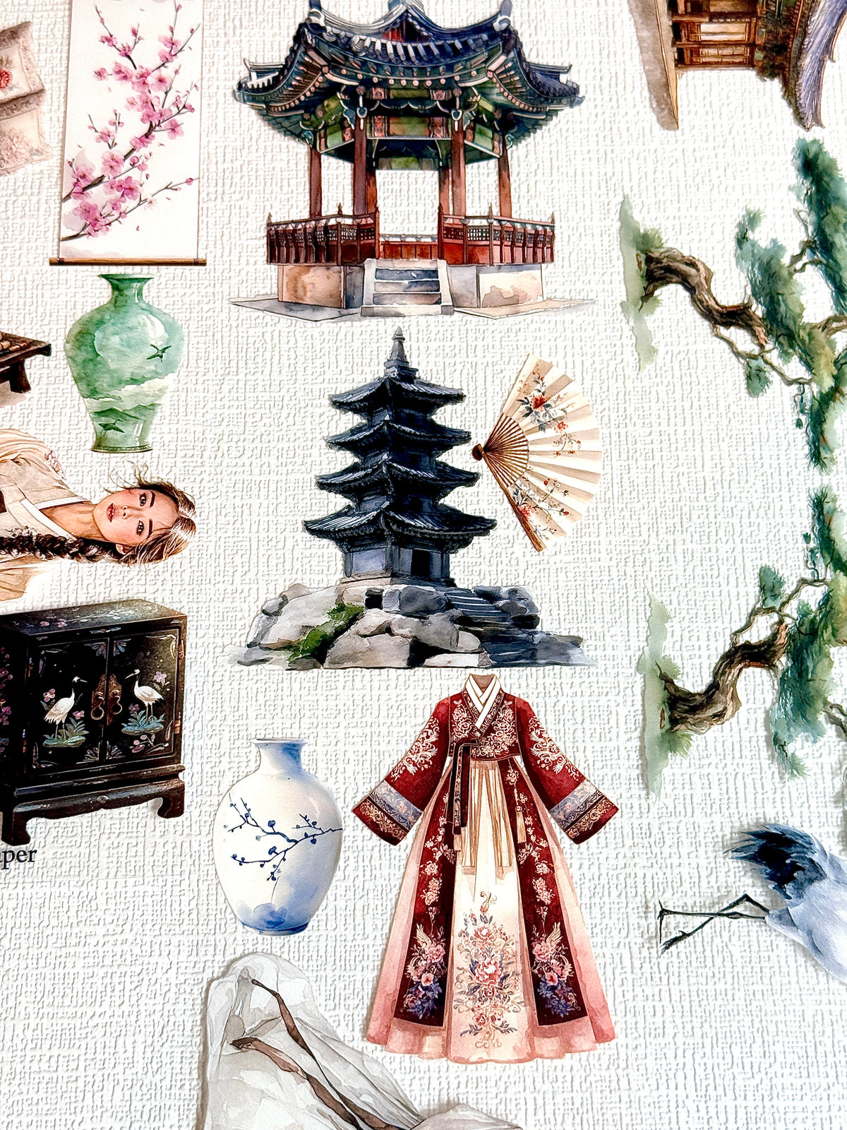 Torn Paper_ Whispers of Korea 3D Print PET Tape 200cm TPM 115[1Loop]