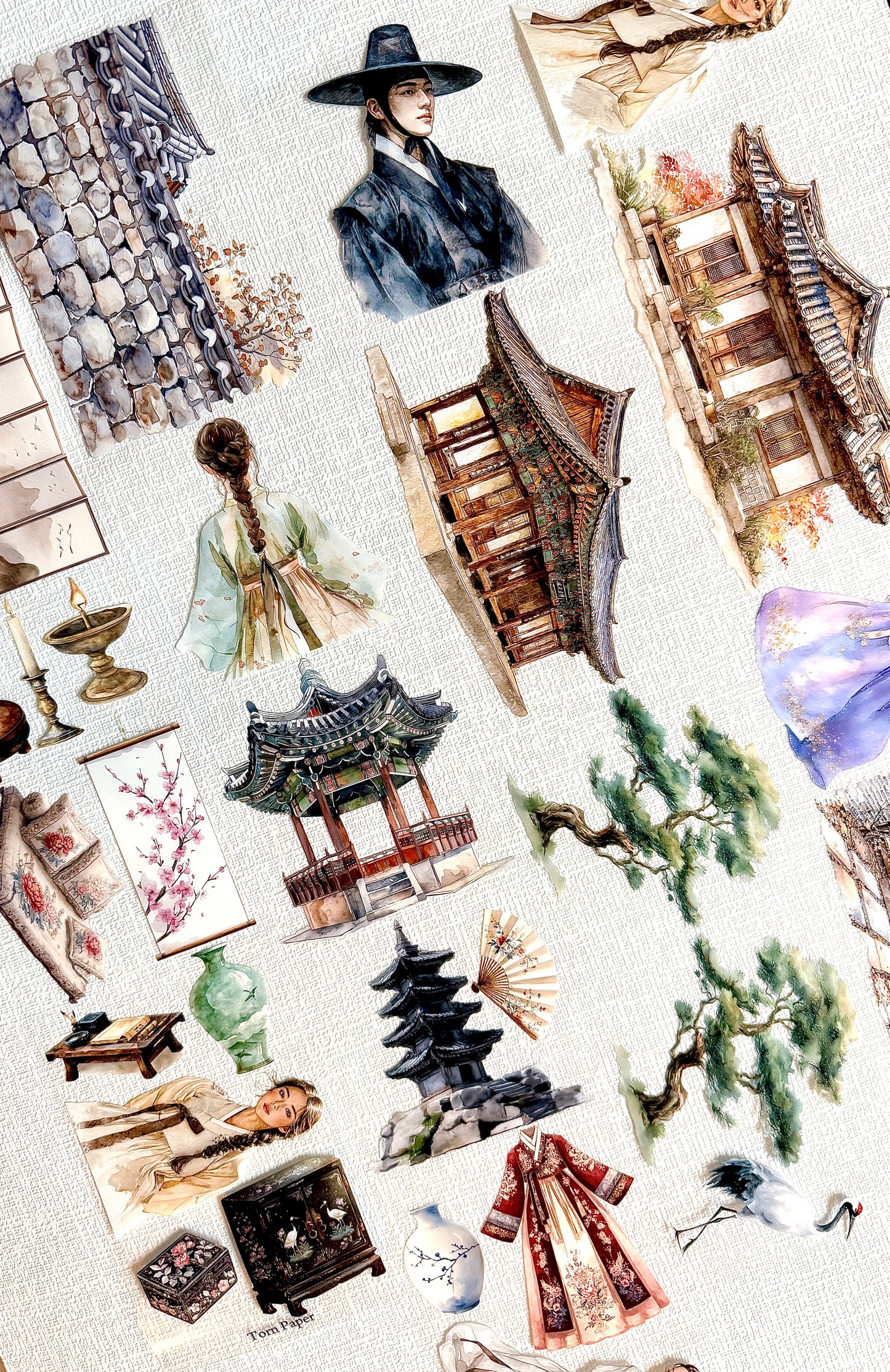 Torn Paper_ Whispers of Korea 3D Print PET Tape 200cm TPM 115[1Loop]