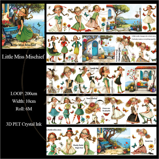 Torn Paper_ Little Miss Mischief 3D Print PET Tape 200cm TPM 110[1Loop]