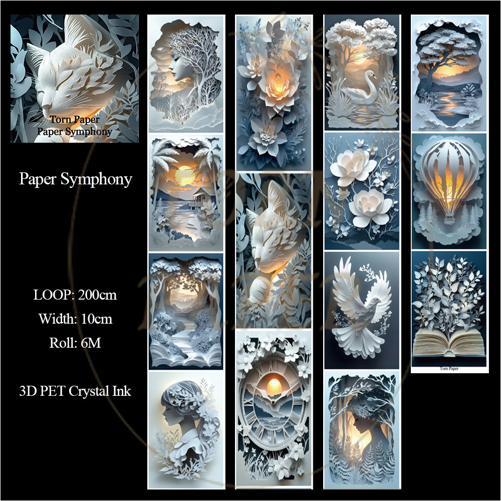 Torn Paper_ Paper Symphony 3D Print PET Tape 200cm TPM 102[1Loop]