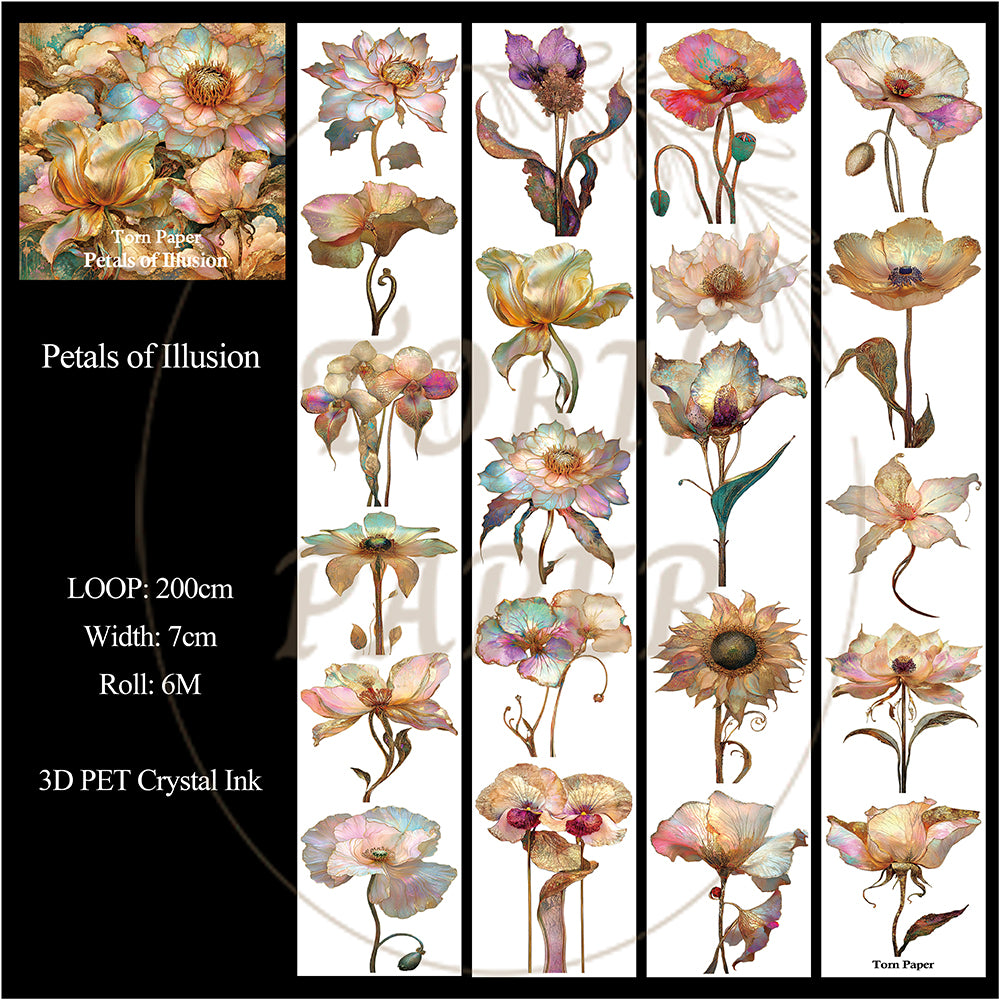 Torn Paper_ Petals of Illusion 3D Print PET Tape 200cm TPM 127[1Loop]