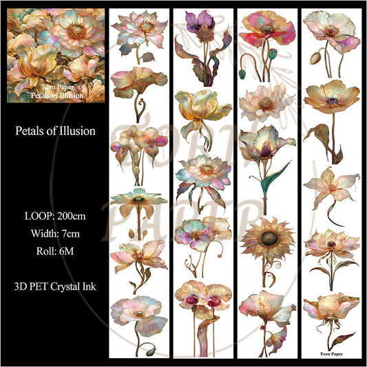 Torn Paper_ Petals of Illusion 3D Print PET Tape 200cm TPM 127[1Loop]