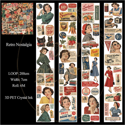 Torn Paper_ Retro Nostalgia 3D Print PET Tape 200cm TPM 128[1Loop]
