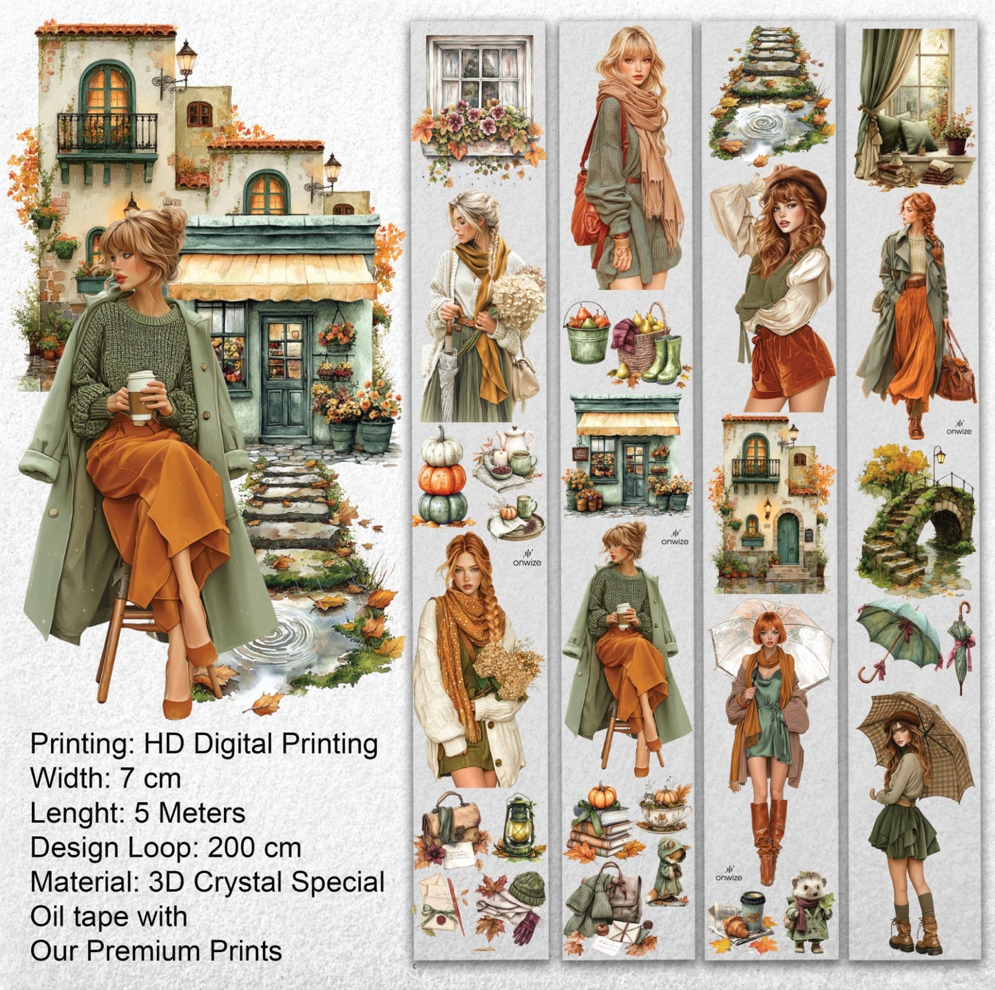 Onwize_ Journal Supplies Autumn Stroll 3D Crystal Ink OW 241[Whole]